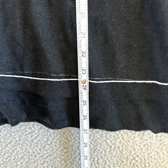 ELEMENTE CLEMENTE Black Wool Oversize Long Sleeve Tunic Top Knit Sheer - Picture 4 of 15